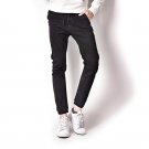 Drawstring Ankle Length Black Jeans Men Pensil Pants Denim Overalls Men New Brand Men`s Model Jeans 