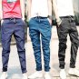 Free shipping New Korea Men\'s Baggy Cargo Harem Pants Men Jeans overalls casual Trousers 3 colors a