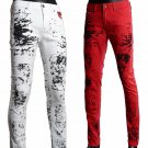 New style! Men fashion cotton print Jeans Men\'s slim skinny Joggers harem pants Man casual Jeans pa