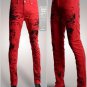 New style! Men fashion cotton print Jeans Men\'s slim skinny Joggers harem pants Man casual Jeans pa