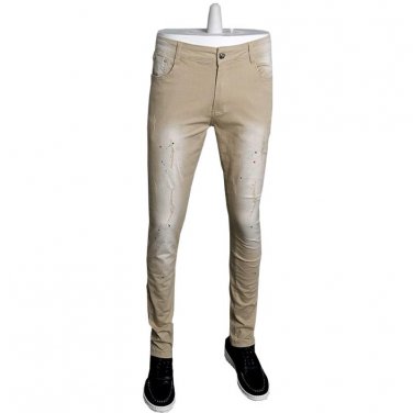 2016 candy color men\'s jeans elastic waist denim male trouser skinny jeans for men 28-36 CYG156