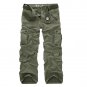 Men Cargo Pants Multi-pockets Baggy Jean Pants Cotton Military Camouflage Trousers Loose Baggy Tacti