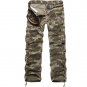 Men Cargo Pants Multi-pockets Baggy Jean Pants Cotton Military Camouflage Trousers Loose Baggy Tacti