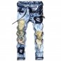 Print Jeans Men Skinny Jeans Men Fashion Embroidery Jeans Slim Fit Jeans for Mens Stretch Denim Pant