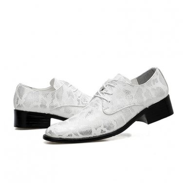 wedding formal men shoes designer luxury brand mariage snake skin leather oxford shoes for mens poin