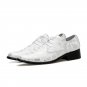 wedding formal men shoes designer luxury brand mariage snake skin leather oxford shoes for mens poin