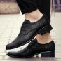 wedding formal men shoes designer luxury brand mariage snake skin leather oxford shoes for mens poin
