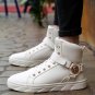 spring high top skull chelsea shoes men luxury brand white trainers designer golden casual shoes hip