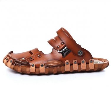 summer shoes mens beach sandals genuine leather beach shoes sandalias hombre gladiator sandals for m