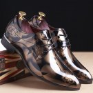 Men Flat Shoes Leather Round Toe Comfortable Lace Up Casual Shoes Men Dress  Handmade Large Size 37-