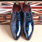 Men Flat Shoes Leather Round Toe Comfortable Lace Up Casual Shoes Men Dress  Handmade Large Size 37-