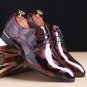 Men Flat Shoes Leather Round Toe Comfortable Lace Up Casual Shoes Men Dress  Handmade Large Size 37-