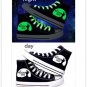 fluorescence men canvas casual shoes Horror film 2017 spring American THE WALKING DEAD printed shoes