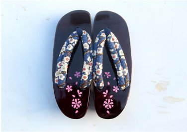 Women flip-flops summer sandals platform wedge rubber non-slip Japanese geta cosplay wooden slipper 