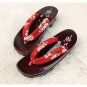 Women flip-flops summer sandals platform wedge rubber non-slip Japanese geta cosplay wooden slipper