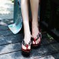 Women flip-flops summer sandals platform wedge rubber non-slip Japanese geta cosplay wooden slipper