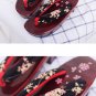 Women flip-flops summer sandals platform wedge rubber non-slip Japanese geta cosplay wooden slipper
