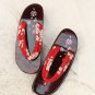 Women flip-flops summer sandals platform wedge rubber non-slip Japanese geta cosplay wooden slipper