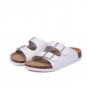 Man Cork Slipper Sandals New Summer Men Patchwork Beach Slides Double Buckle Flip Flops Shoe Black B