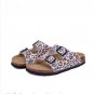 Man Cork Slipper Sandals New Summer Men Patchwork Beach Slides Double Buckle Flip Flops Shoe Black B