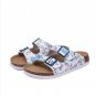 Man Cork Slipper Sandals New Summer Men Patchwork Beach Slides Double Buckle Flip Flops Shoe Black B