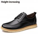 New Fashion Genuine Leather Men Shoes Luxury Casual Shoes Mens Invisible Height Increase Shoes Flat 