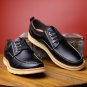 New Fashion Genuine Leather Men Shoes Luxury Casual Shoes Mens Invisible Height Increase Shoes Flat