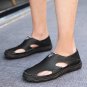 Genuine Leather Shoes Men Moccasins Hollow Breathable Slip-on Flats Shoes for Summer Soft Casual Loa