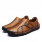Winter Warm Shoes Men Fur Leather Shoes Slip-On Solid Genuine Leather Shoes Men Handmade Plush Casua