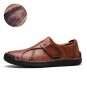 Winter Warm Shoes Men Fur Leather Shoes Slip-On Solid Genuine Leather Shoes Men Handmade Plush Casua