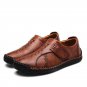 Winter Warm Shoes Men Fur Leather Shoes Slip-On Solid Genuine Leather Shoes Men Handmade Plush Casua