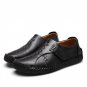 Winter Warm Shoes Men Fur Leather Shoes Slip-On Solid Genuine Leather Shoes Men Handmade Plush Casua