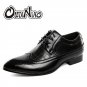 Large Size 5.5 - 12 Formal Men Dress Shoes Brogue Elegant Design Quality Brand Mens Business Basic A