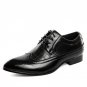 Large Size 5.5 - 12 Formal Men Dress Shoes Brogue Elegant Design Quality Brand Mens Business Basic A