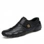 Handmade Genuine Leather Men\'s Flats Casual Luxury Brand Men Loafers Comfortable Soft Driving Shoes