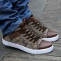 Men Denim Casual Shoes Autumn Winter Male Lace-Up Tie Hasp Comfortable Leather Flats Man Breathable