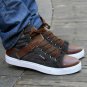 Men Denim Casual Shoes Autumn Winter Male Lace-Up Tie Hasp Comfortable Leather Flats Man Breathable