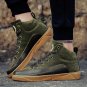 Men Shoes new arrival high-top lace-up casual shoes for male fashion army green men shoes size 39-43