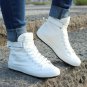 New Arrival Spring/Autumn Men Casual Shoes Breathable Black High-top Lace-up Canvas Shoes Espadrille