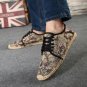 Hemp Rope Mens Shoes Summer Lace Up Espadrilles Men Canvas Shoes Men Breathable Men\'s Loafers Mocca