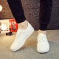 Men shoes fashion black/white lace-up canvas shoes breathable men casual shoes flat quality size 39-