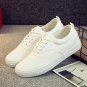 Men shoes fashion black/white lace-up canvas shoes breathable men casual shoes flat quality size 39-