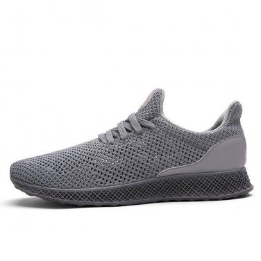 Spring New Arrival Fly Weave Sneakers Men Shoes Breathable Fashion Solid Lace-up Flats Casual Shoes 