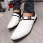 Business Men Formal Shoes Black / White Man Oxfords EU 39-44 Latest Style Pointed Toe Slip On Men Fa
