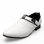 Business Men Formal Shoes Black / White Man Oxfords EU 39-44 Latest Style Pointed Toe Slip On Men Fa