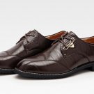mens Business Dress shoes Wedding shoes fashion Pointed toe men lace up genuine leather soft leather