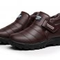 New Winter Snow Boots Fashion PU Leather Male Keep Warm Plush Ankle Boot Work Non-slip Men Casual Sh