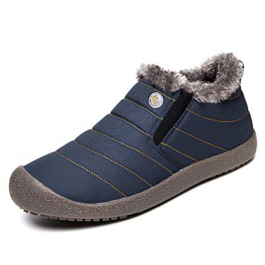 Big size 35-48 Warm Fur Men Snow Boots shoes Flat Heels plush ankle motocycle boots Casual Shoes Pla