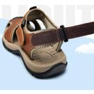 New Fashion Luxury Full Grain Leather Men Sandals Handmade Men Shoes Summer Soft Leather Shoes Top Q
