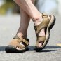 New Fashion Luxury Full Grain Leather Men Sandals Handmade Men Shoes Summer Soft Leather Shoes Top Q